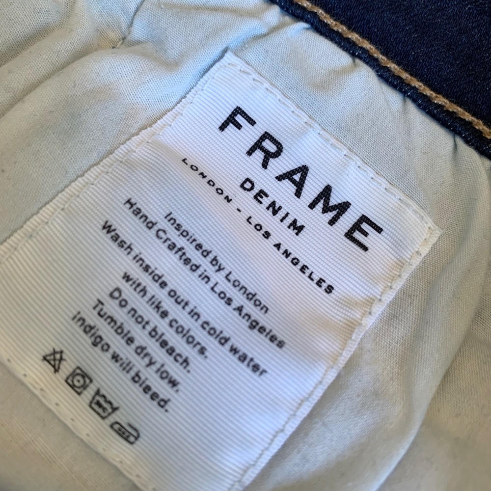 Frame Denim Le High Straight Fringe Hem Jeans in Pine Knoll - Picture 12 of 12
